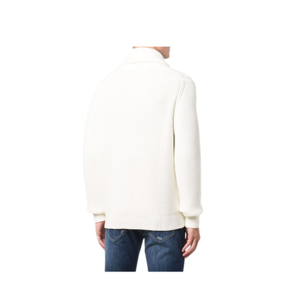 MAYFEYR - Drumohr - White Sweater Size 48 - D5M419PNL125