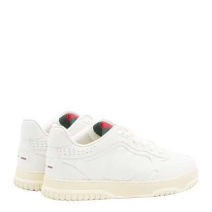 Re-Web Trainer in White Leather