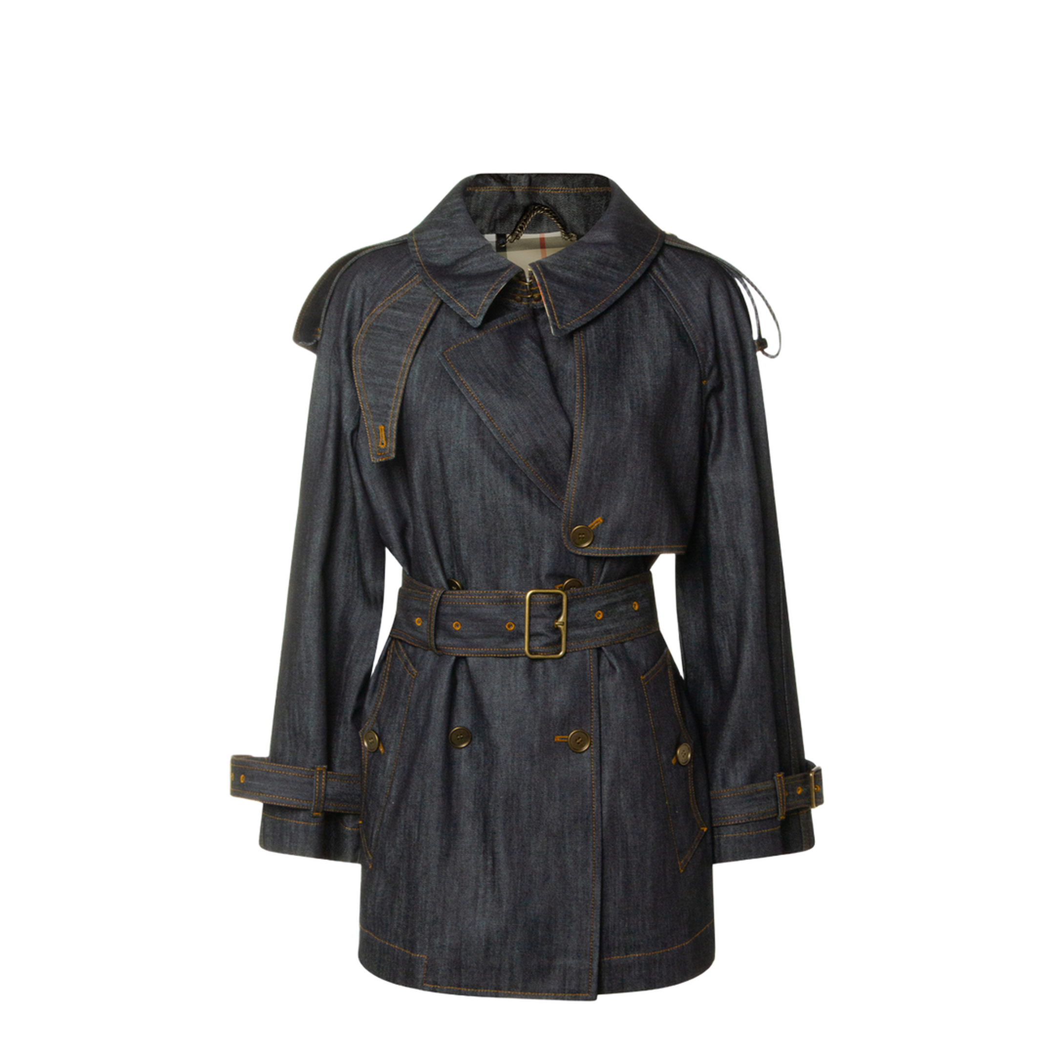 Short Denim Fitzrovia Trench Coat
