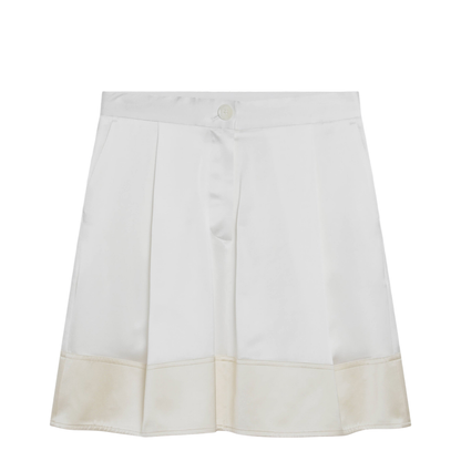 Mini Panelled White Skirt