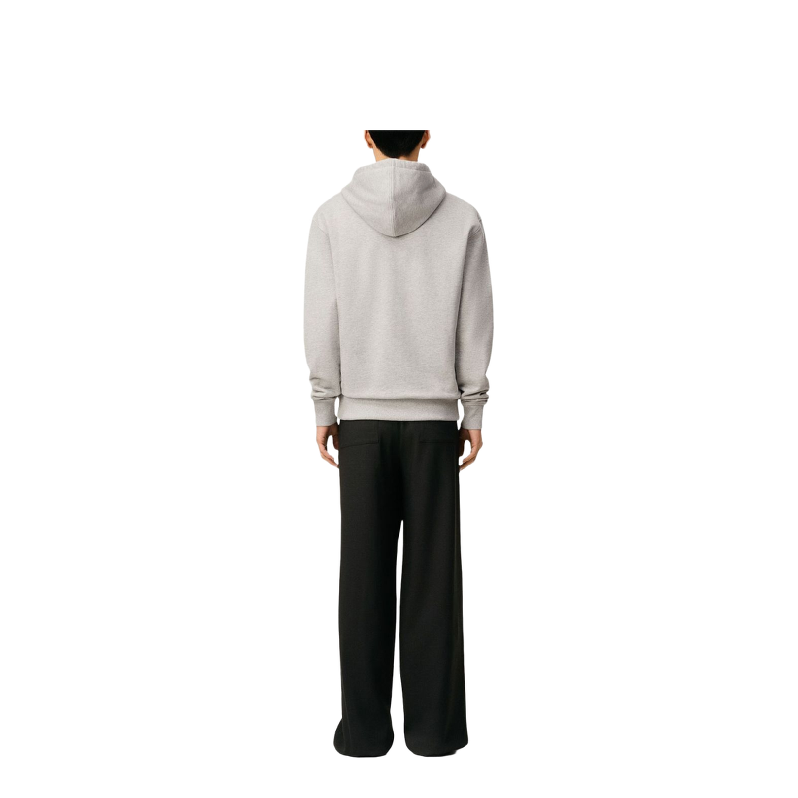 Grey Cotton Zipped Hoodie