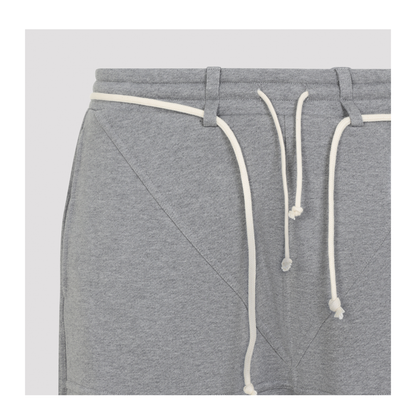 MAYFEYR - MORDECAI - Grey Melange Cotton Fleece Jogger Short - 26E96MUJ06913