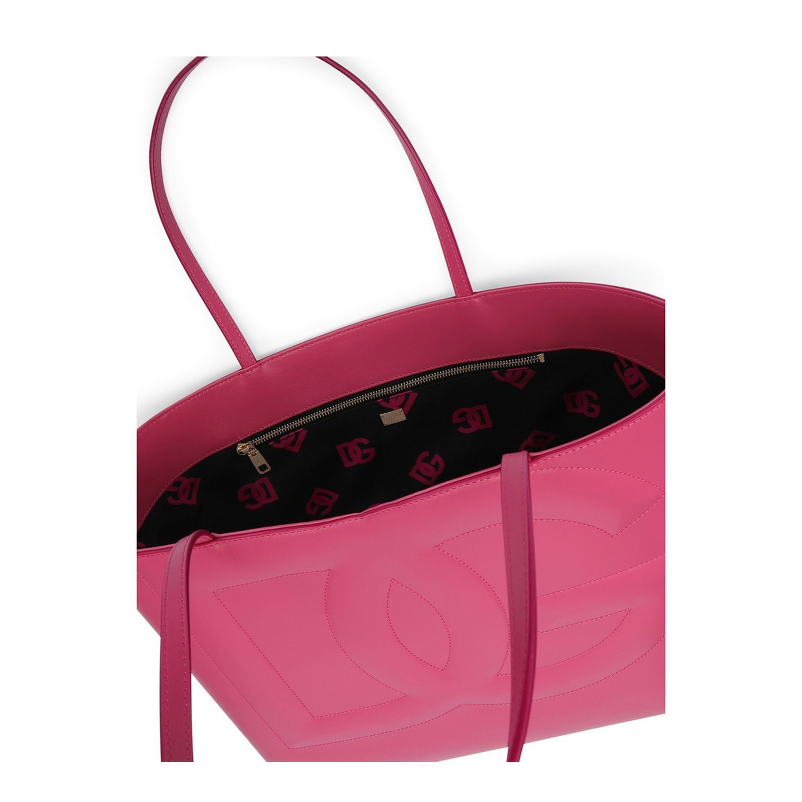 Medium Calfskin DG Logo Bag Shopper in Lilac