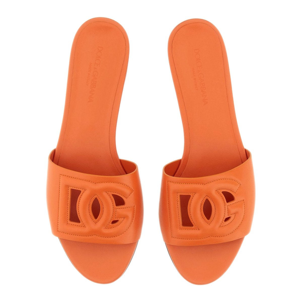 Calfskin Sliders with Logo