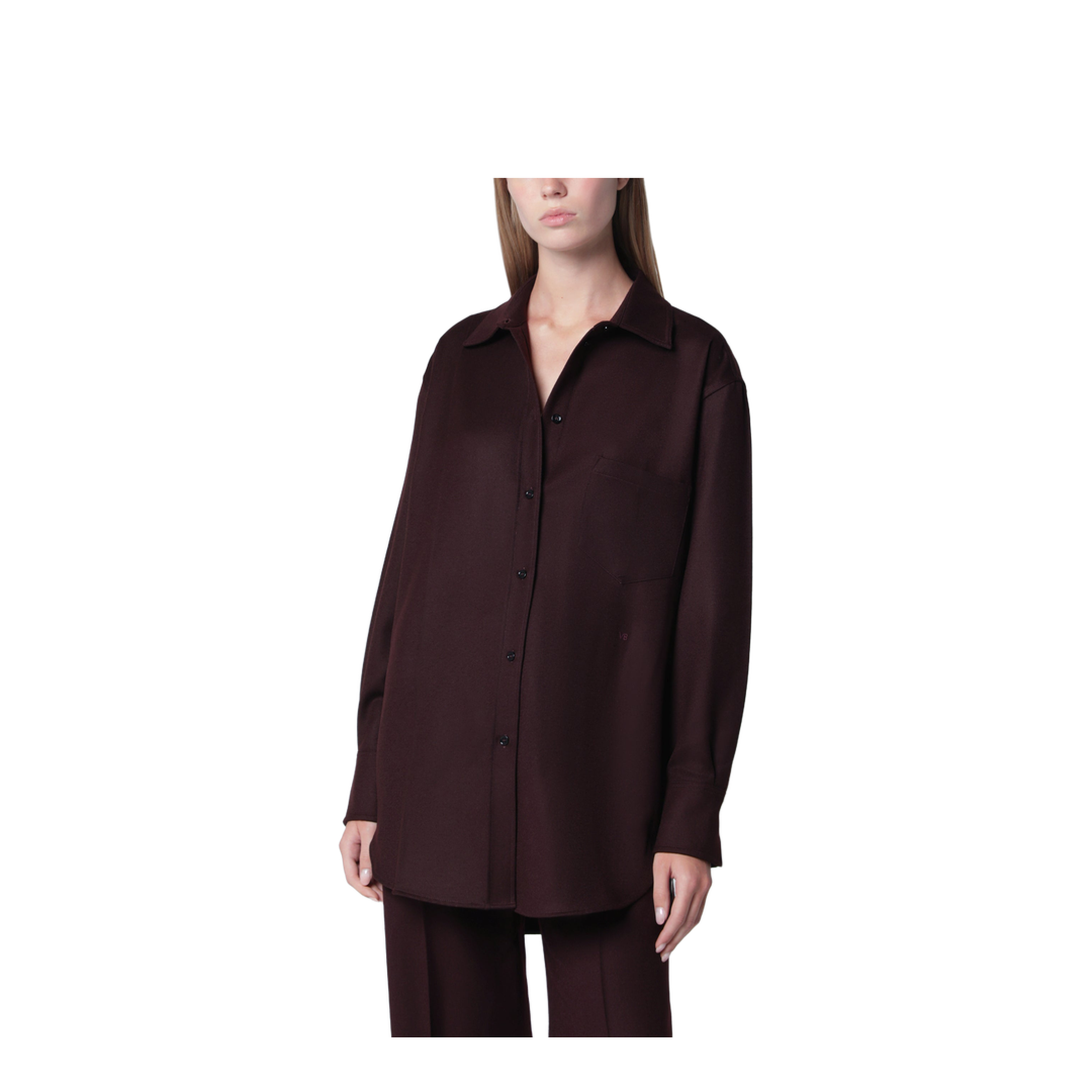 MAYFEYR - Victoria Beckham - Virgin Wool Flannel Shirt In Acai - 1326WSH007515AWOAC