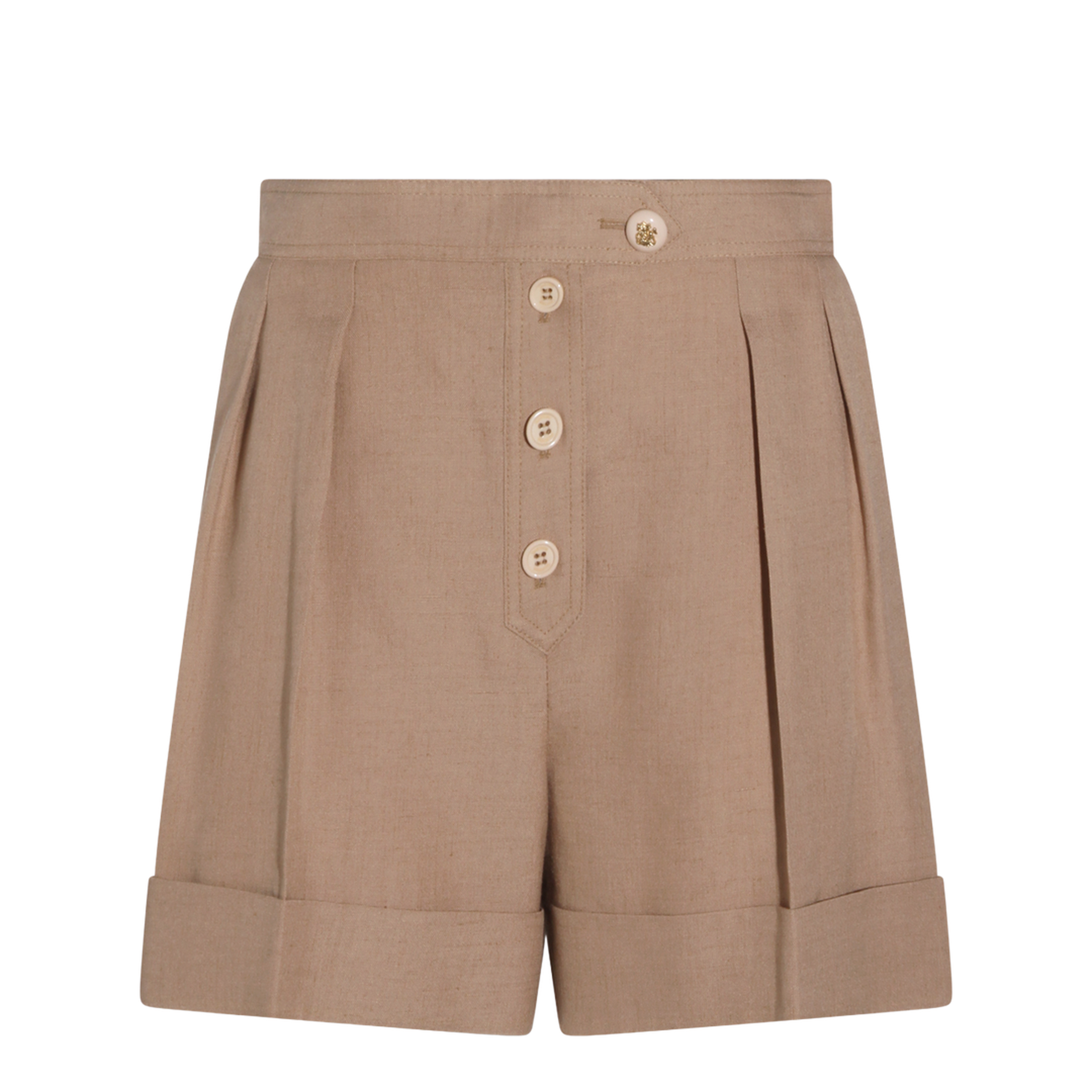 Biscuit Viscose Blend Shorts