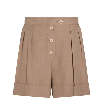 Biscuit Viscose Blend Shorts