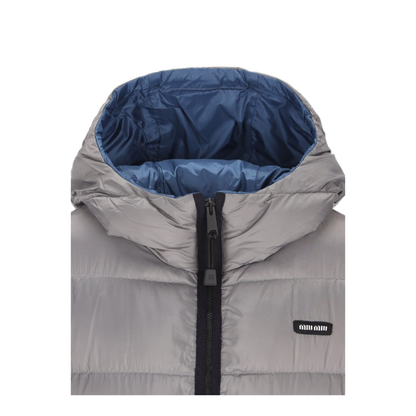 MAYFEYR - Miu Miu - Grey Short Padded Down Jacket - ML15881754F0276