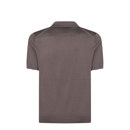 Brown Cotton Polo Shirt