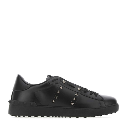 MAYFEYR - Valentino - Black Leather Rockstud Untitled Sneakers - 3Y2S0931BXE0NO