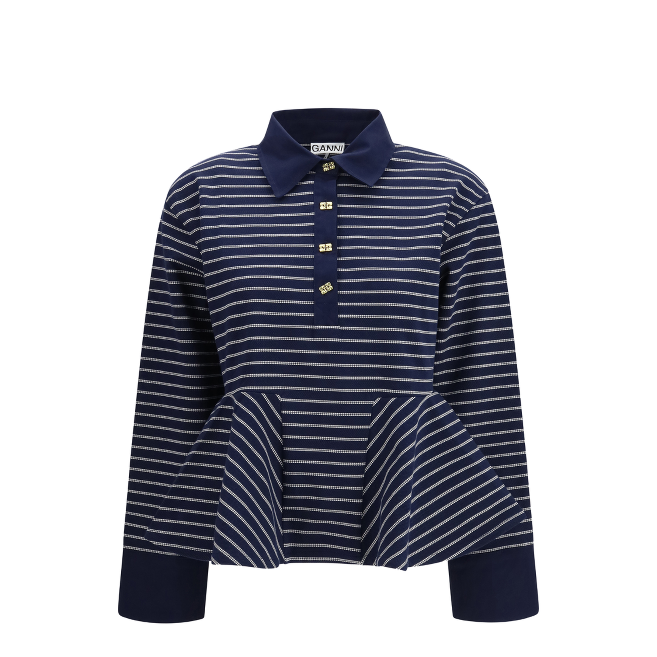 MAYFEYR - Ganni - Striped Polo Shirt - A1050063