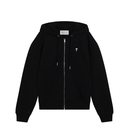 MAYFEYR - Ami Paris - Black Cotton Zip Hoodie - HSW765730045