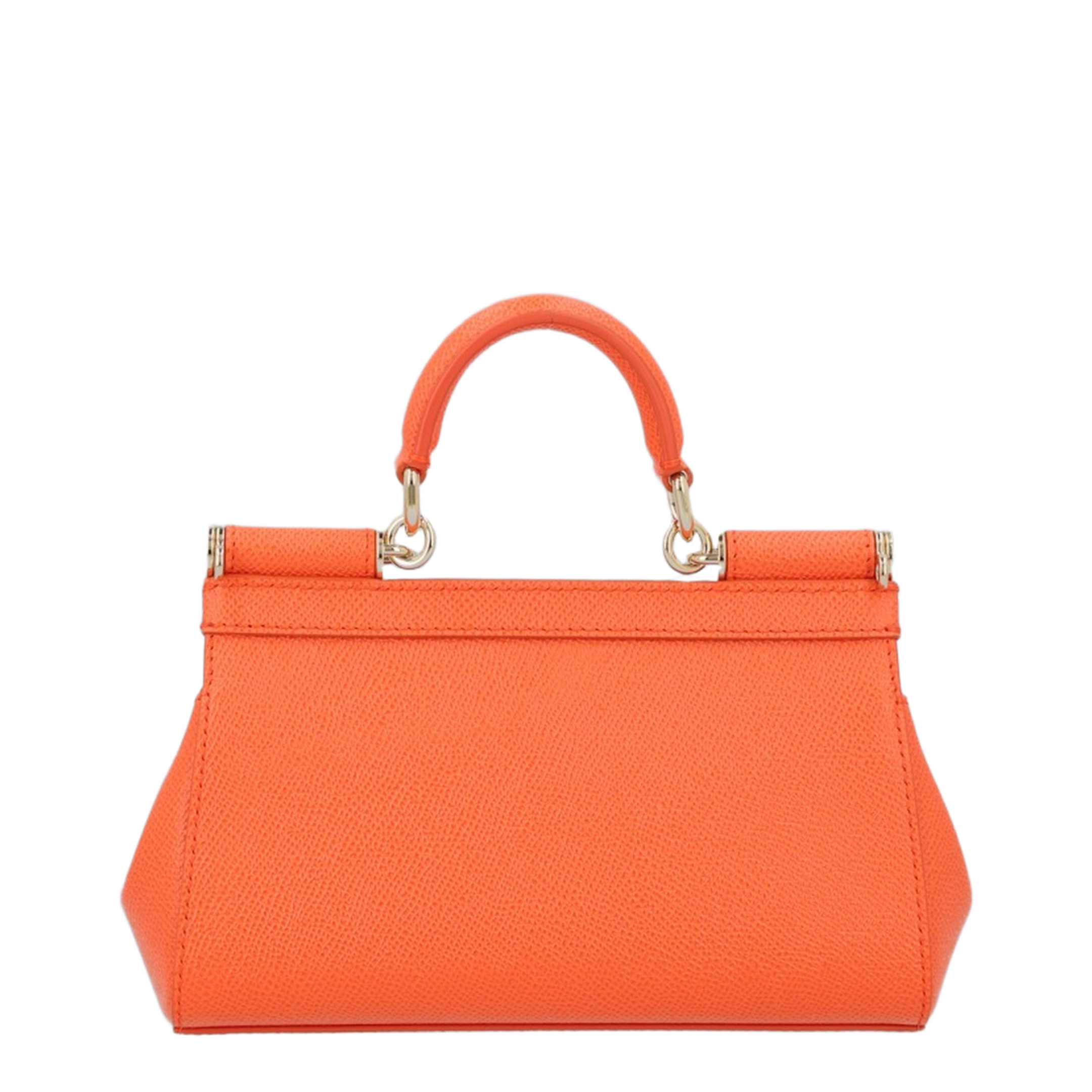 Sicily Calfskin Top-Handle Bag - Orange