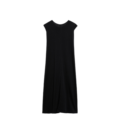 MAYFEYR - Toteme - Maxi Jersey Dress With Belt In Black Cotton - 263-WRD0347FB0669001