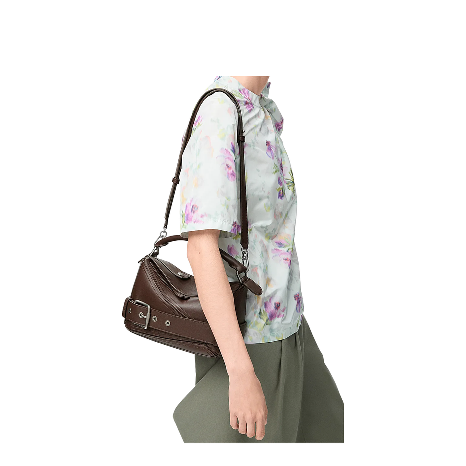 Small Puzzle Biker Bag in Shiny Calfskin