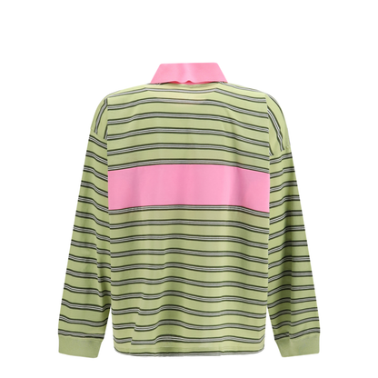 MAYFEYR - Versace - Striped Intarsia Cotton Polo With Embroidered Logo - 10259091A18439
