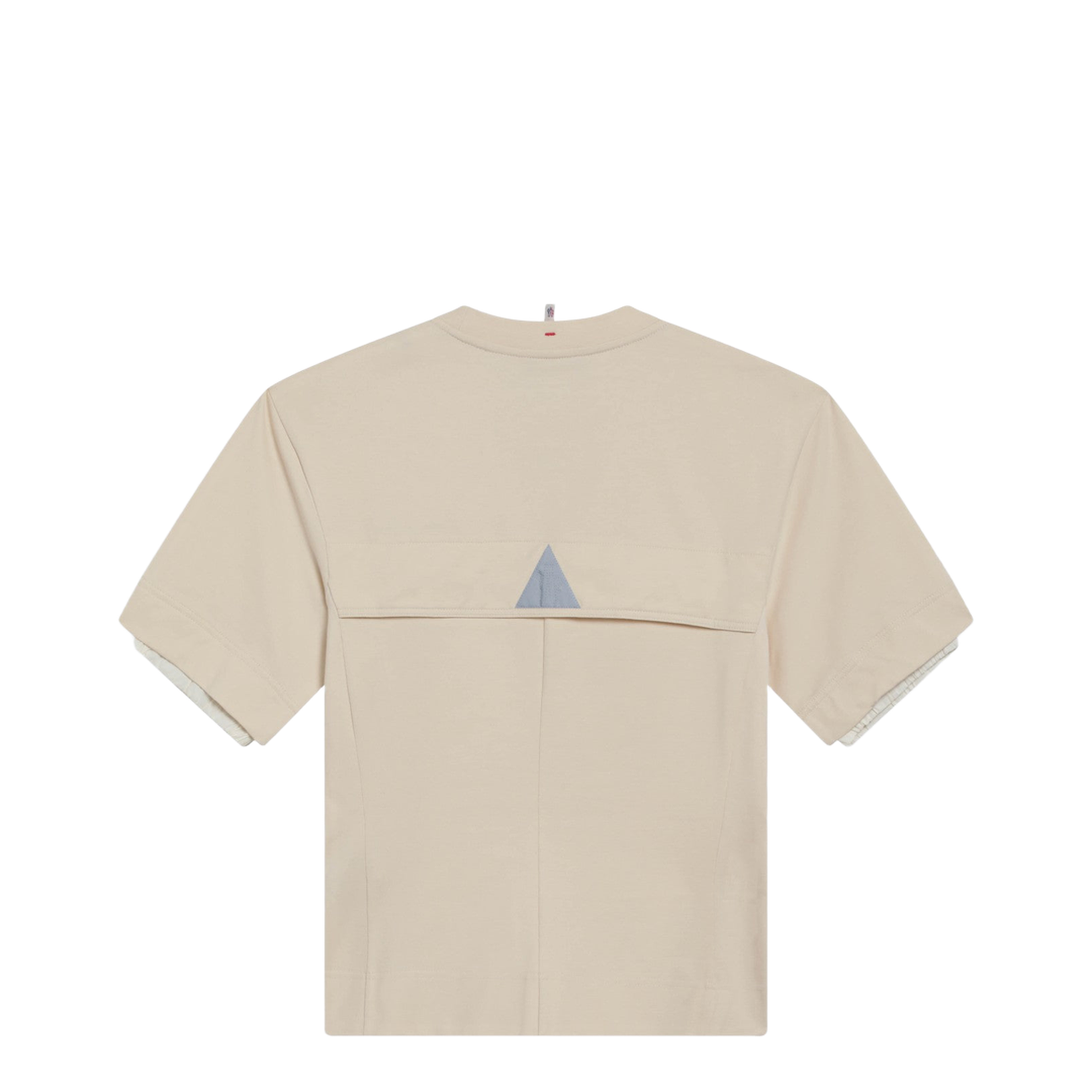 Crew Neck T-Shirt with Logo on Front and Back in Tech Fabric White