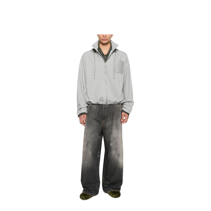 Hooded Jacket in Cotton Grey