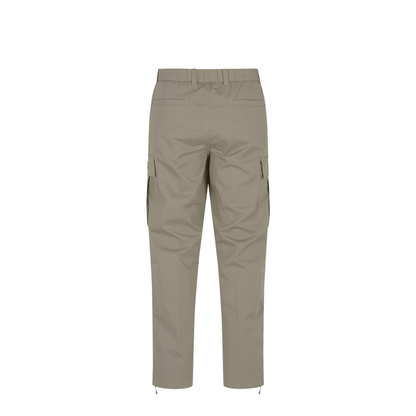 Cotton Gabardine Cargo Trousers