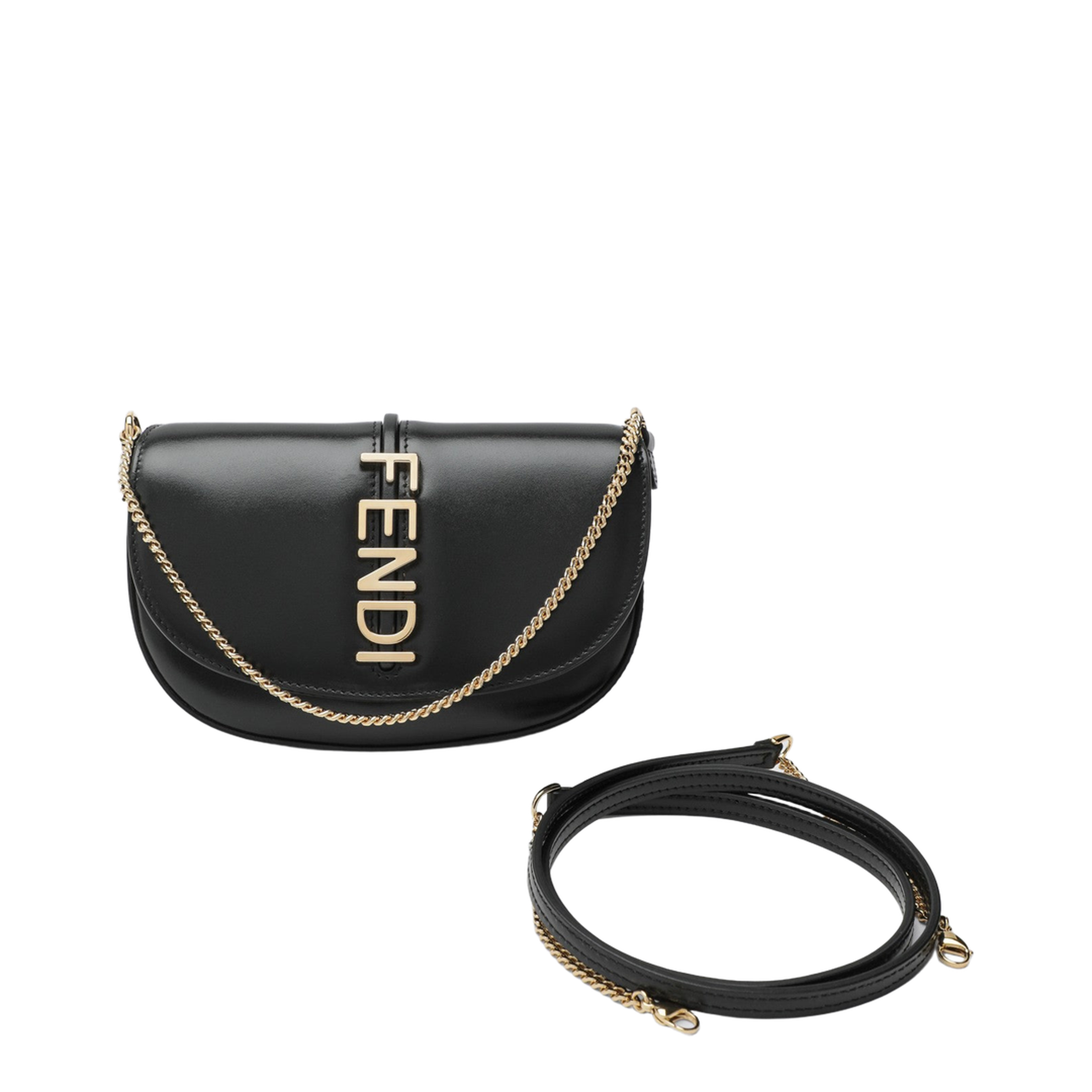 Fendigraphy Wallet on Chain
Black leather wallet