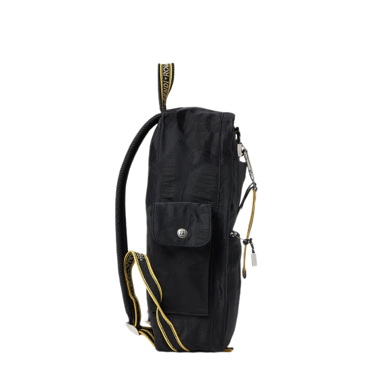 Climb Patchwork Nylon Backpacks - Black
