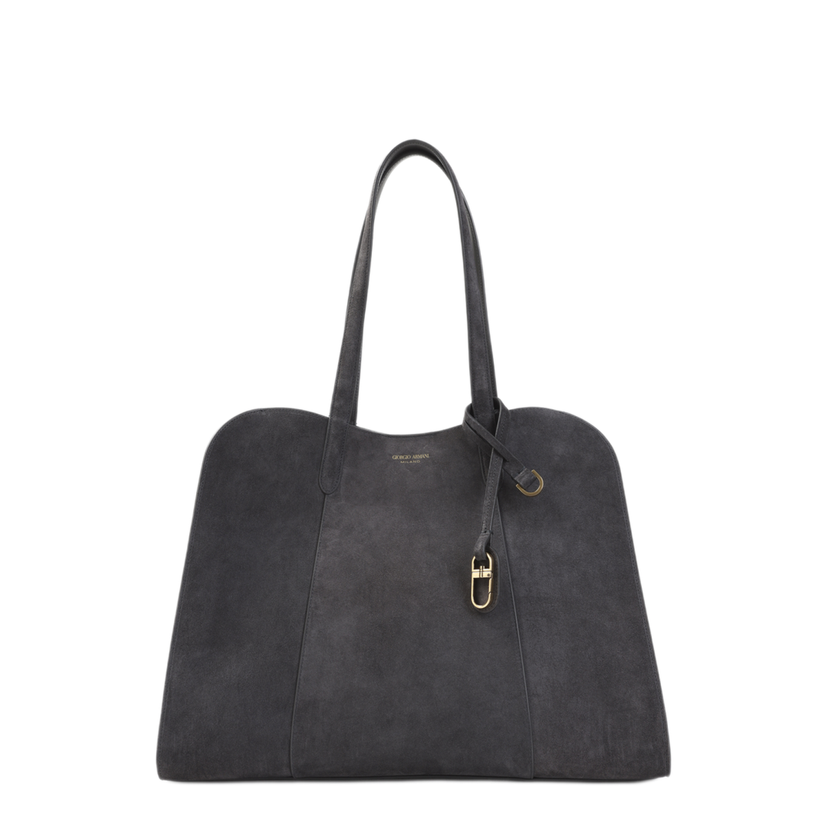 MAYFEYR - GIORGIO ARMANI - Charcoal Suede Handbag - GW003950AF14186U8170