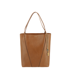 Spin Calfskin Tote - Clay Brown