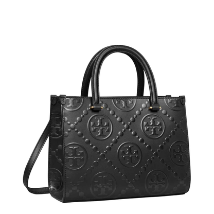 T Monogram Embossed Square Tote Bag