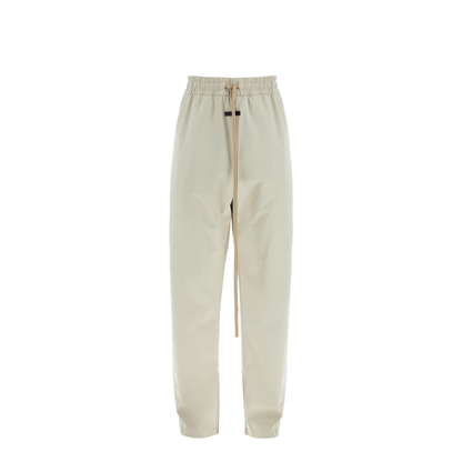 wide leg nylon track pants in cement