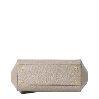 Sicily Medium Calfskin Handbag - Fango