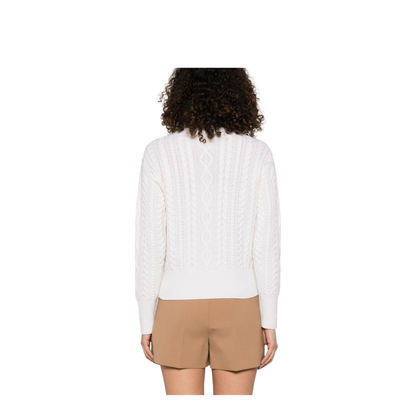 Wool And Cashmere Crewneck Jumper In White