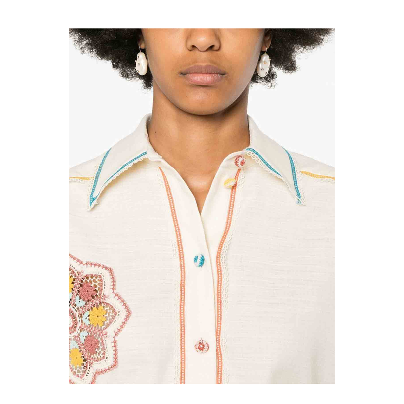 Ottie Doily Shirt - Multicolour