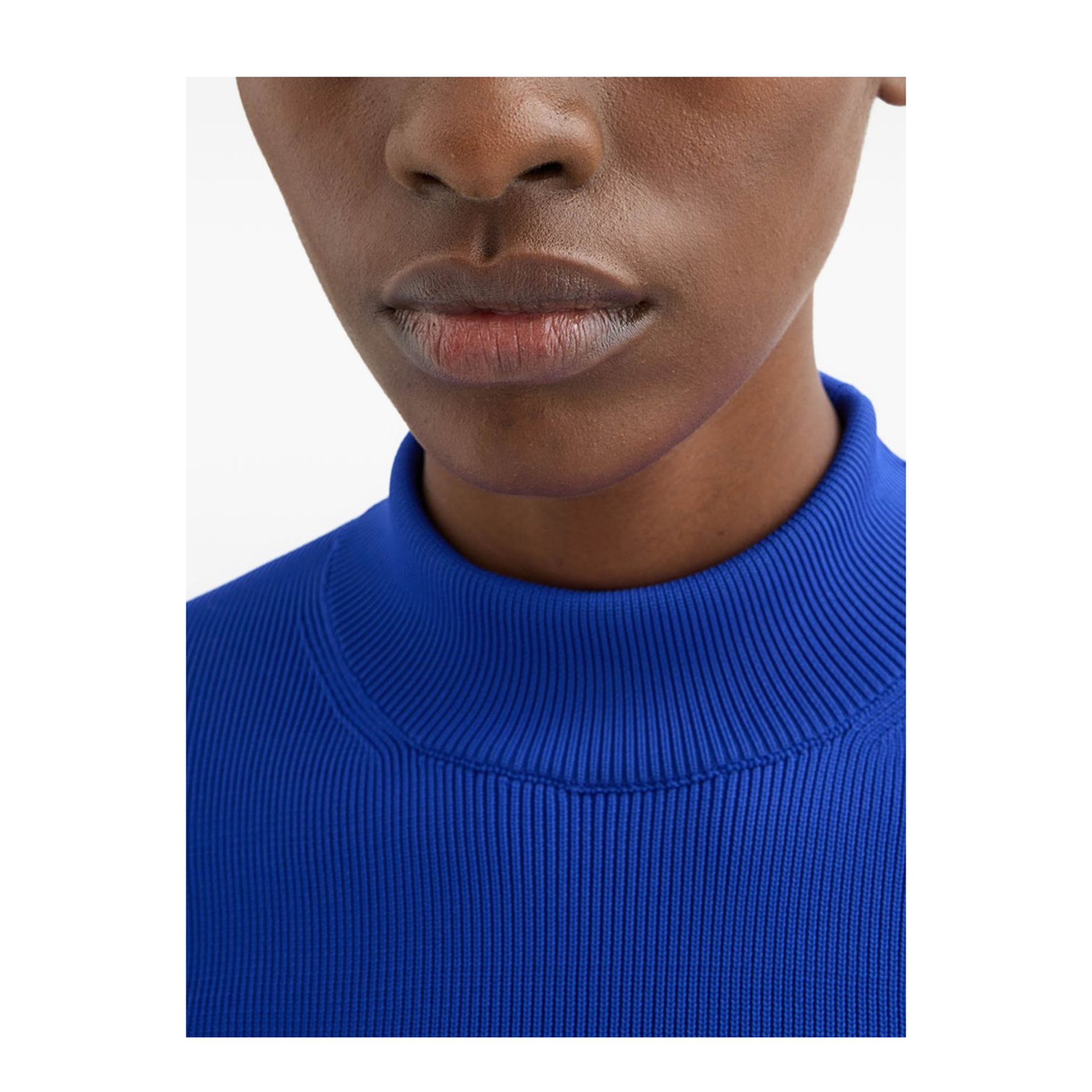 Mock-Neck Sweater Blue