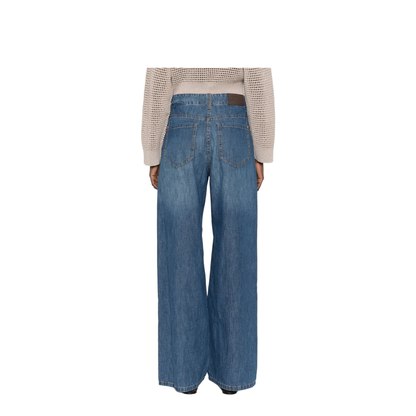 Women's Wide Leg Denim Jeans Blue