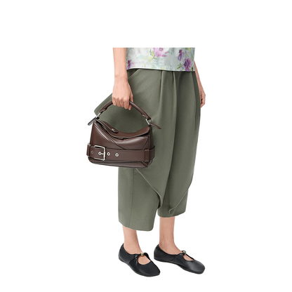 Small Puzzle Biker Bag in Shiny Calfskin
