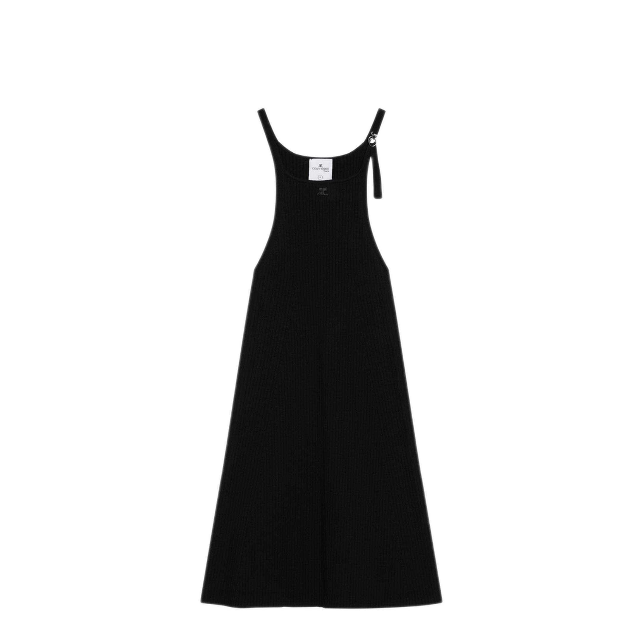 MAYFEYR - Courreges - Black Ribbed Mini Dress - 225MR0615FI00019999