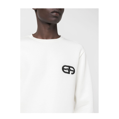 Double-Jersey Sweatshirt with Embossed Logo