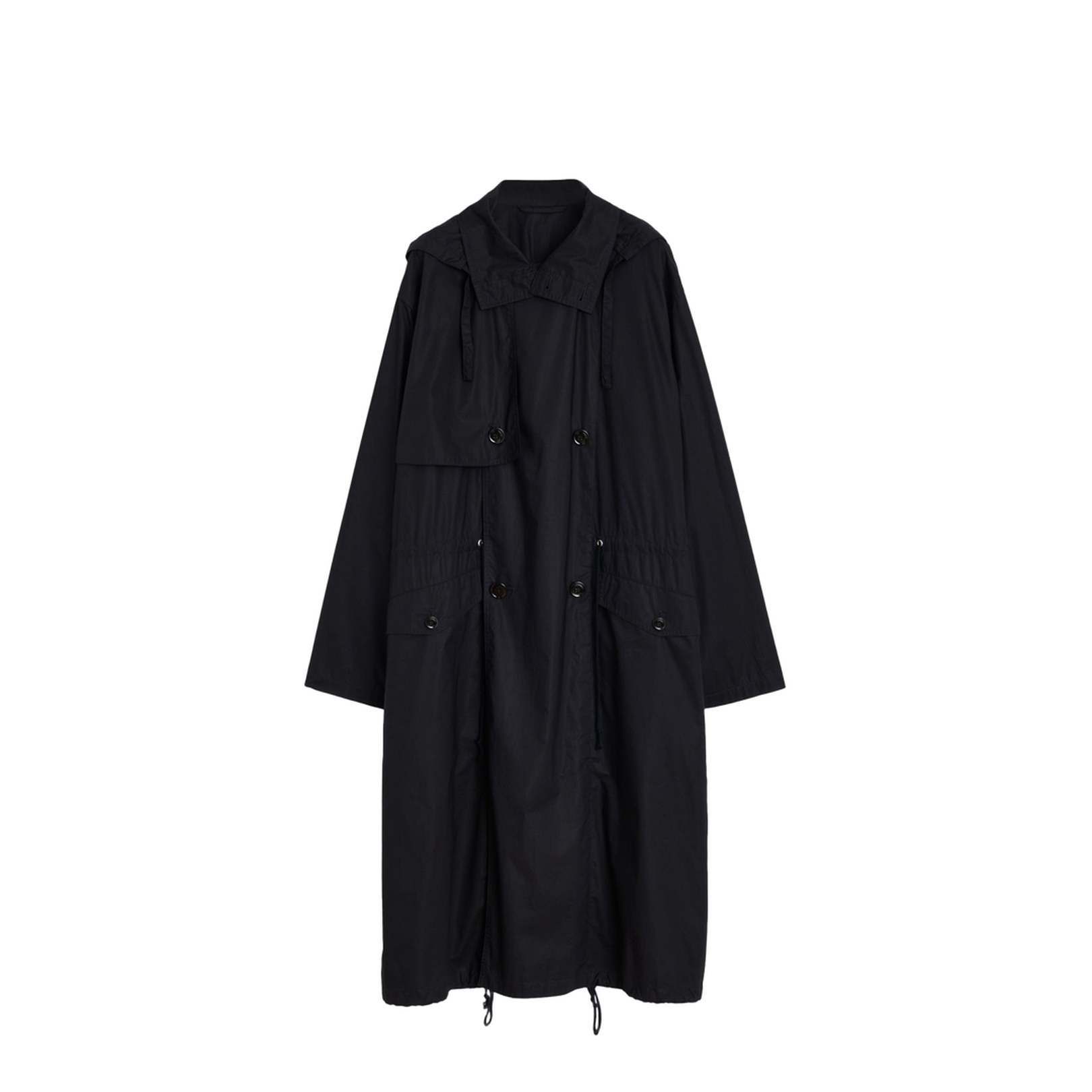Light Ventile Cotton Trench in Blue