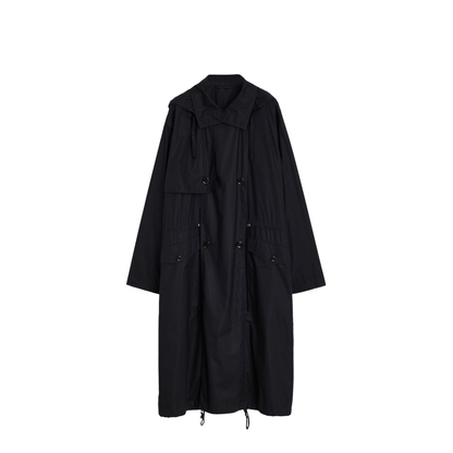 Light Ventile Cotton Trench in Blue