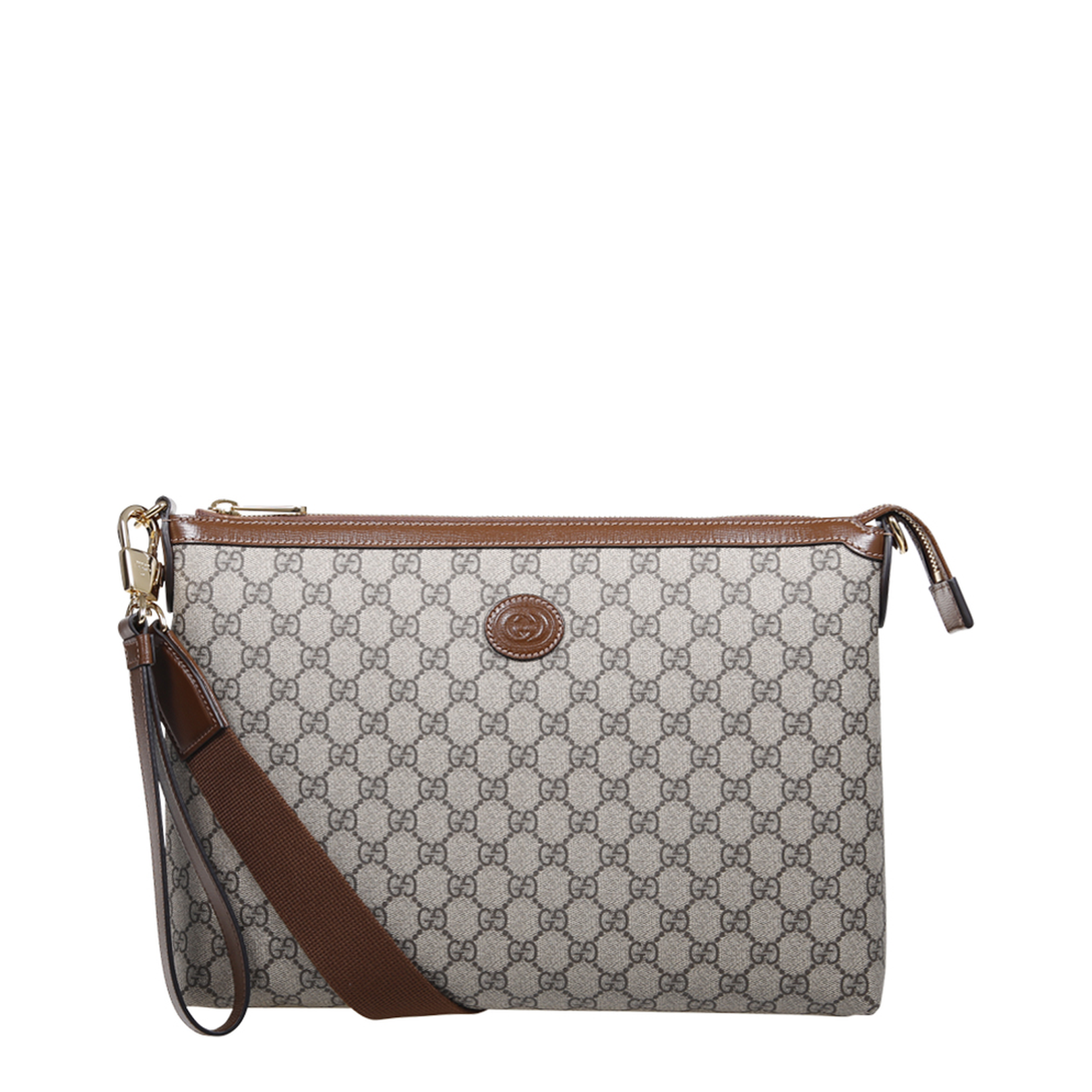 Small Canvas Bi-Color Pouch - Gray