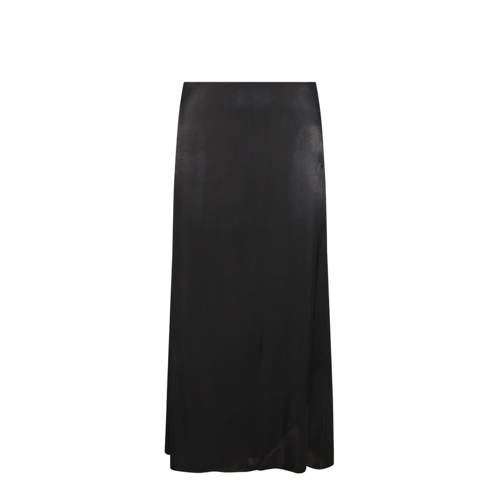 Black Viscose Midi Skirt