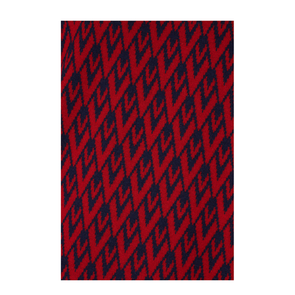 Embroidered Cotton Sweater Red