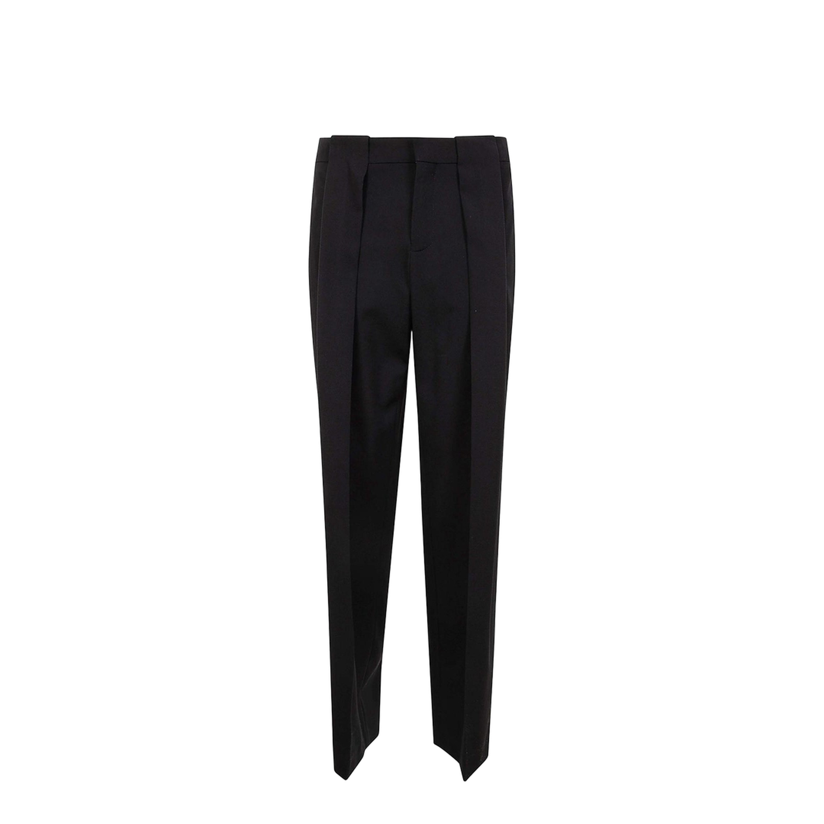Pleated Grain de Poudre Trousers Black