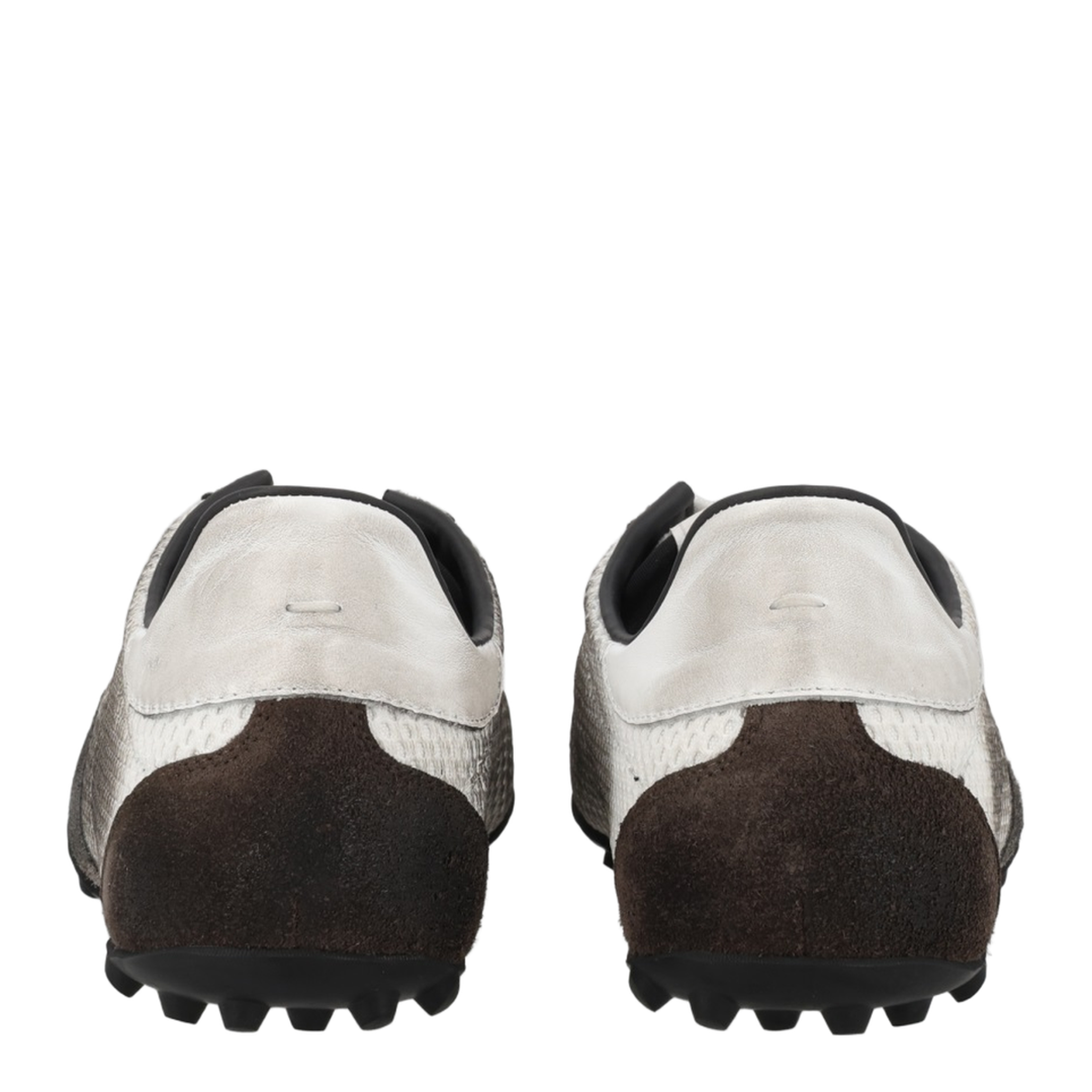 Sprinters White Grey Vintage-Effect Sneakers
