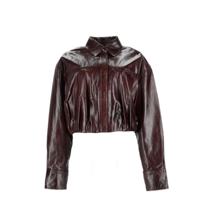 MAYFEYR - Sportmax - Purple Leather Jacket - 2622446022600056F001