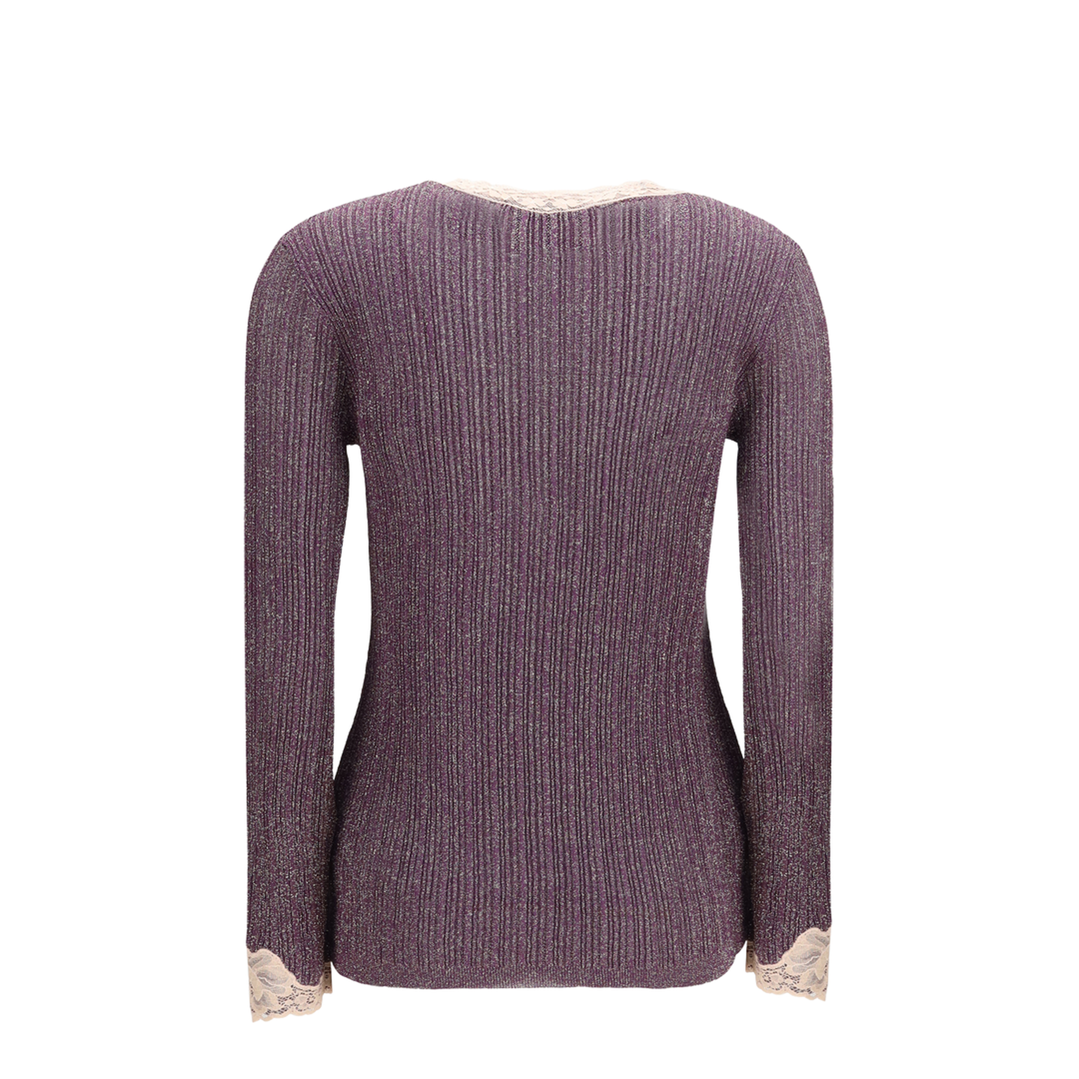 MAYFEYR - Valentino - Lurex Knit Cardigan With Lace - 8B0KA15KA8T