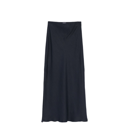 Line Blend Long Skirt Blue