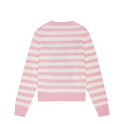 Striped Graphic Wool Mix Bunny Knit