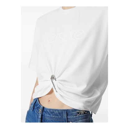 Versace Logo-Embroidered T-Shirt