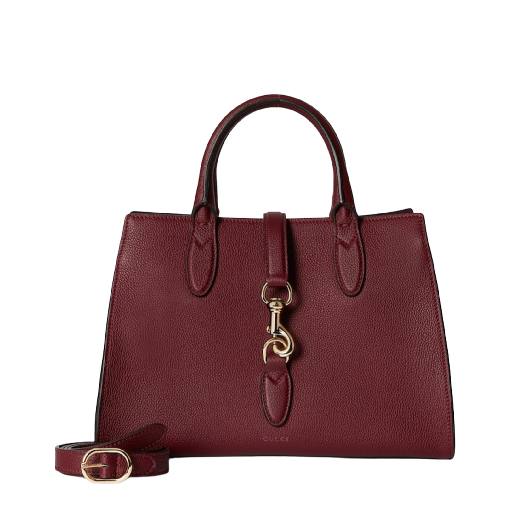 Softbit Medium Leather Top Handle Bag - Burgundy